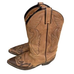 Laredo 05-80171 Hearts & Wings Brown Western Boots Womens Size 10 M Leather